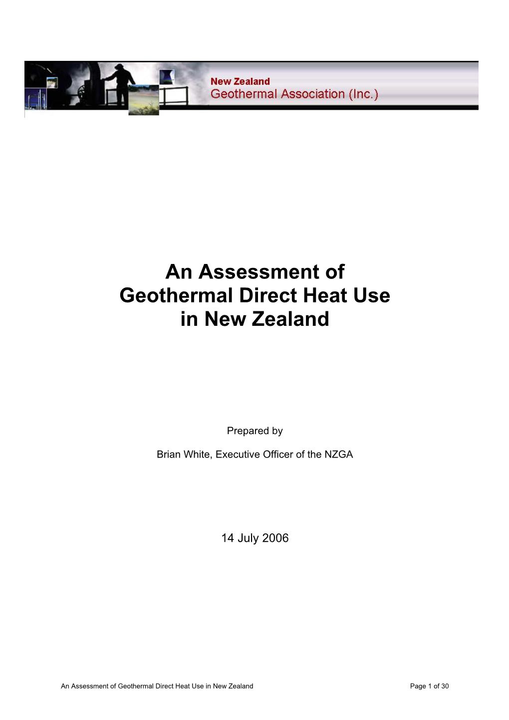 An Assessment of Geothermal Direct Heat Use in New Zealand