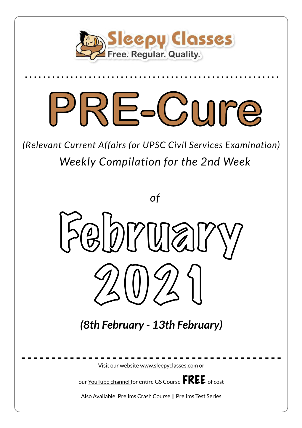 PRE-Cure Feb 2021 Week 2