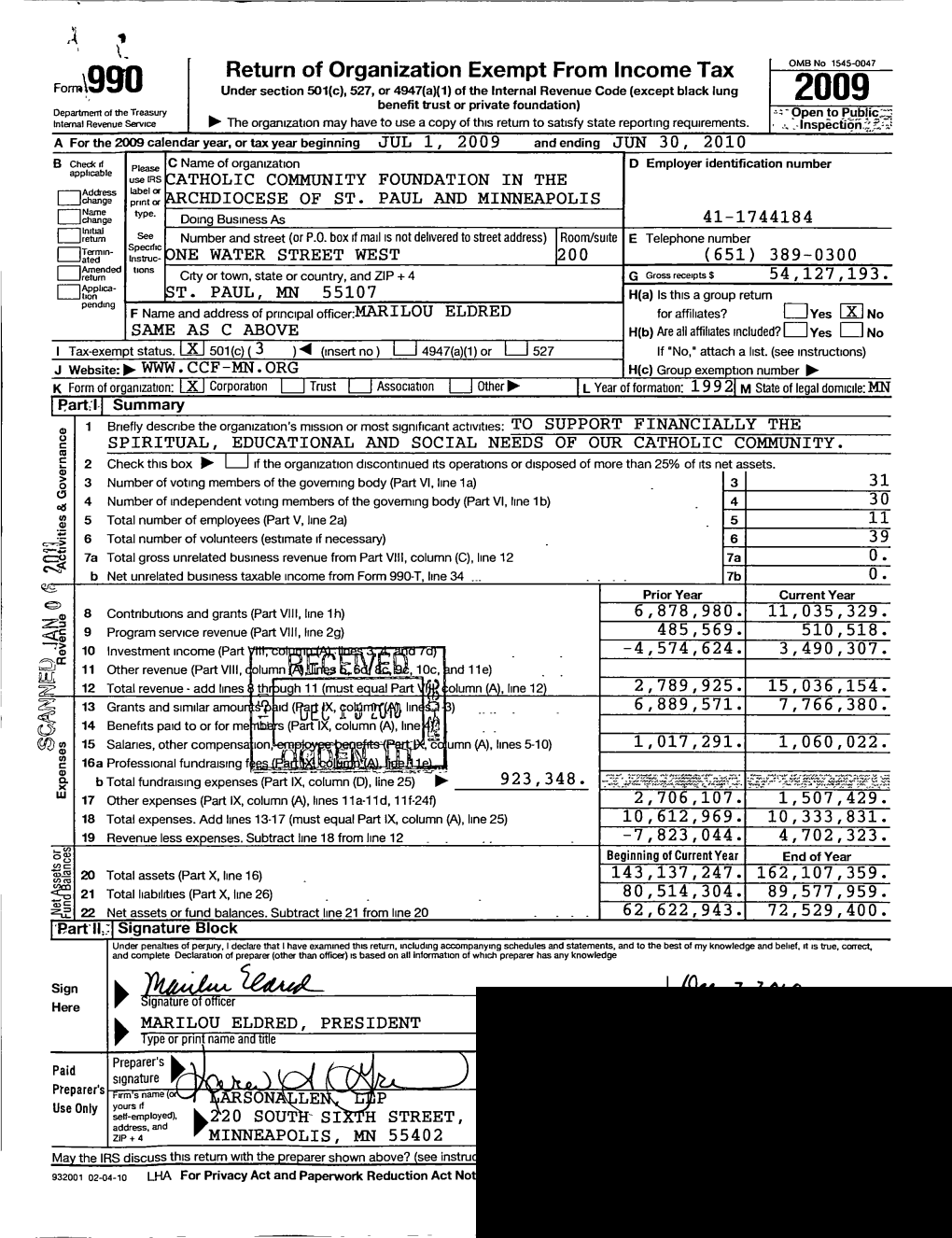 Return of Organization Exempt from Income