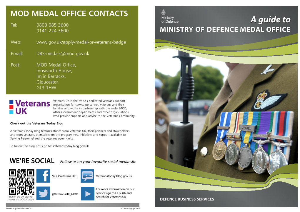 A Guide to Ministry of Defence Medal Office