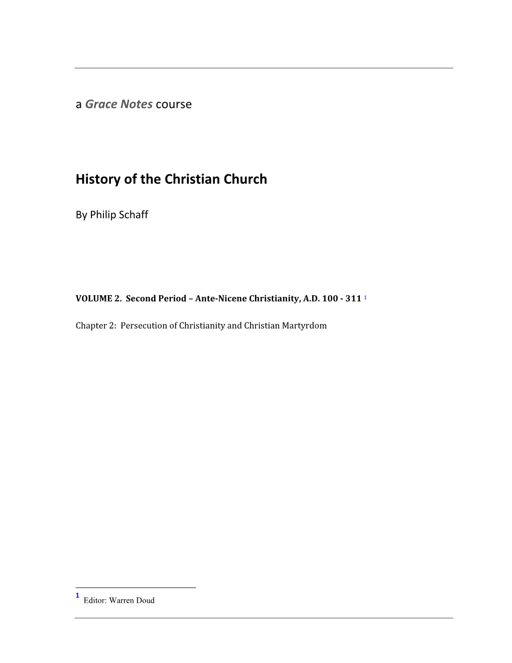 History of the Christian Church*