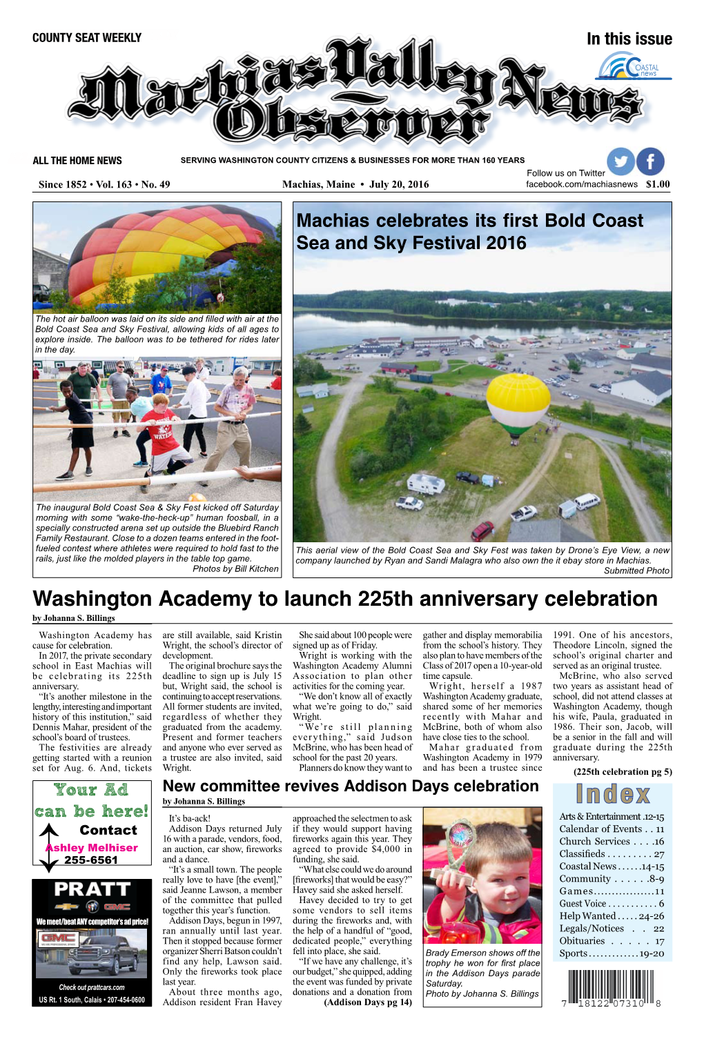 Washington Academy to Launch 225Th Anniversary Celebration by Johanna S