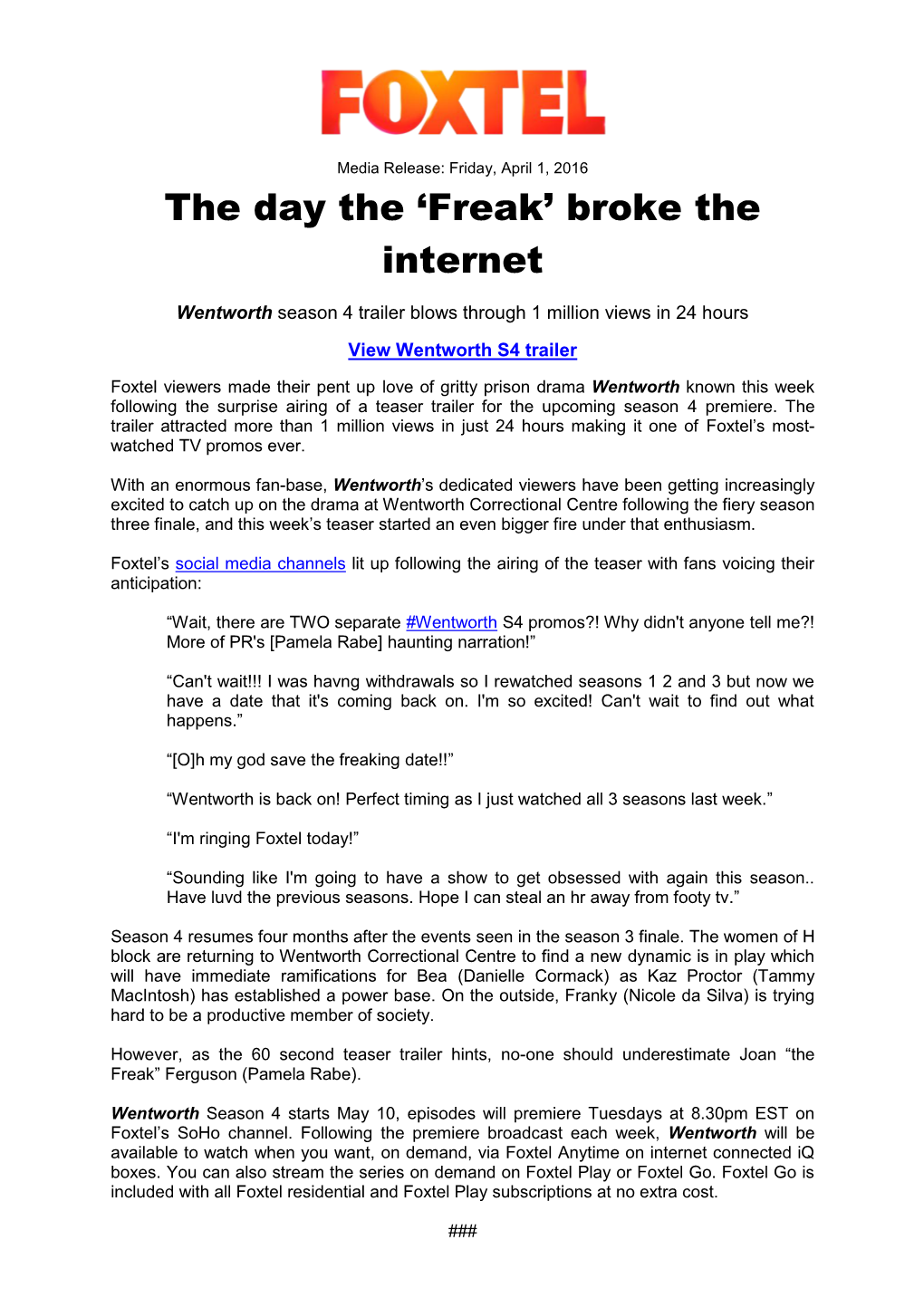The Day the 'Freak' Broke the Internet