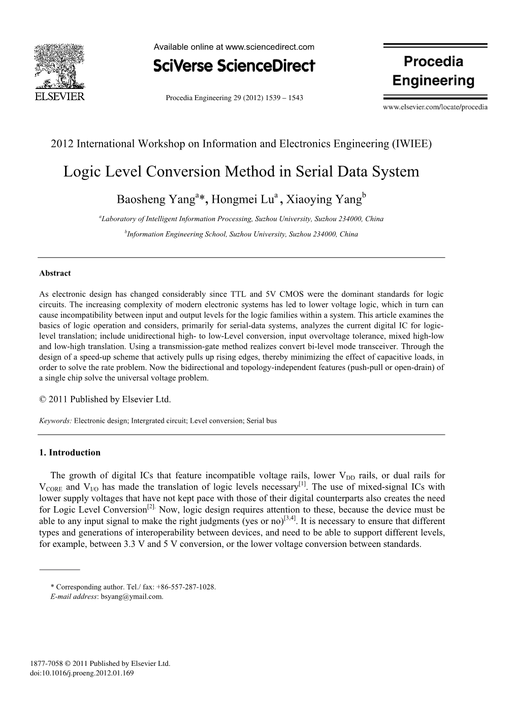 Logic Level Conversion Method in Serial Data System