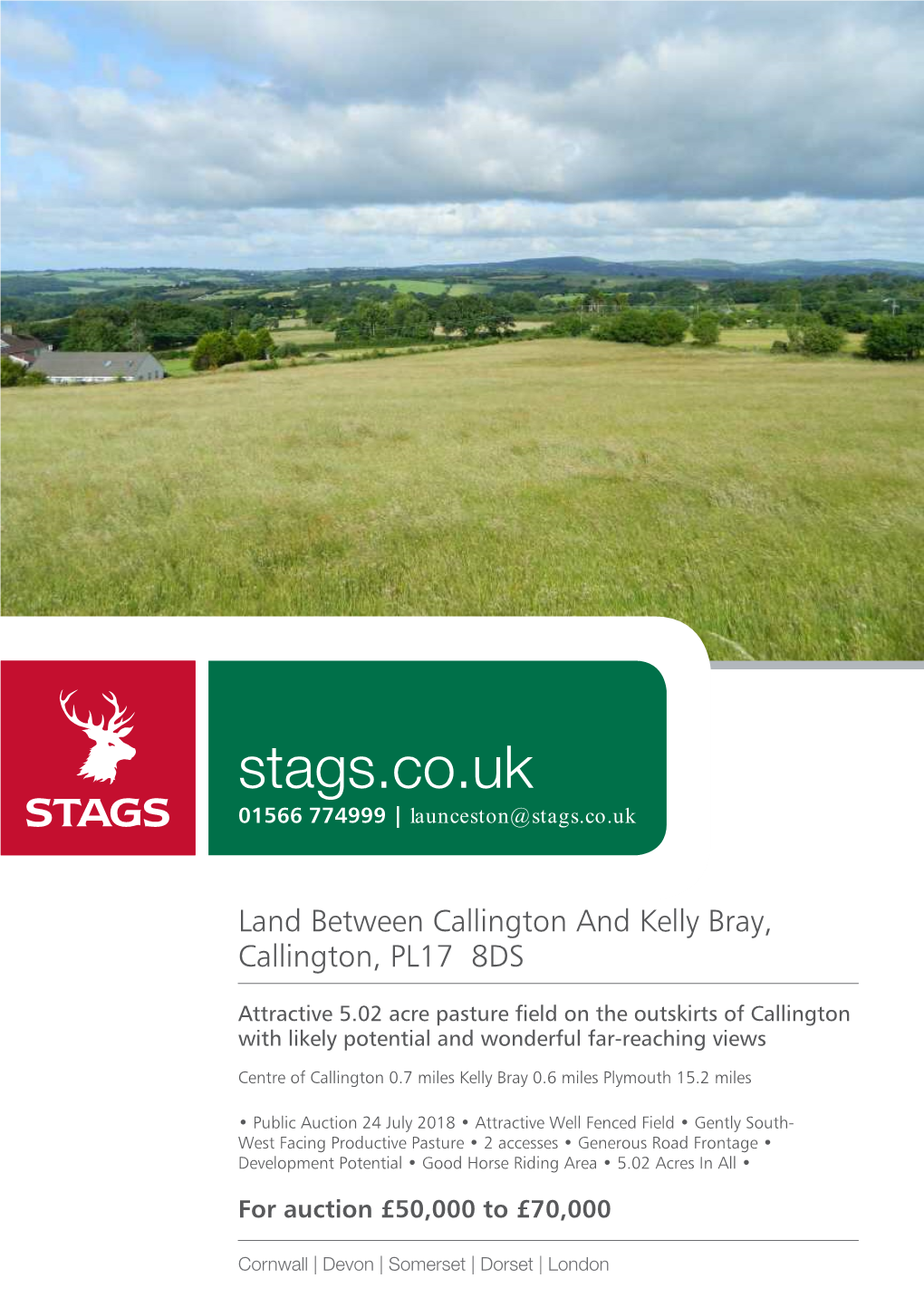 Stags.Co.Uk 01566 774999 | Launceston@Stags.Co.Uk