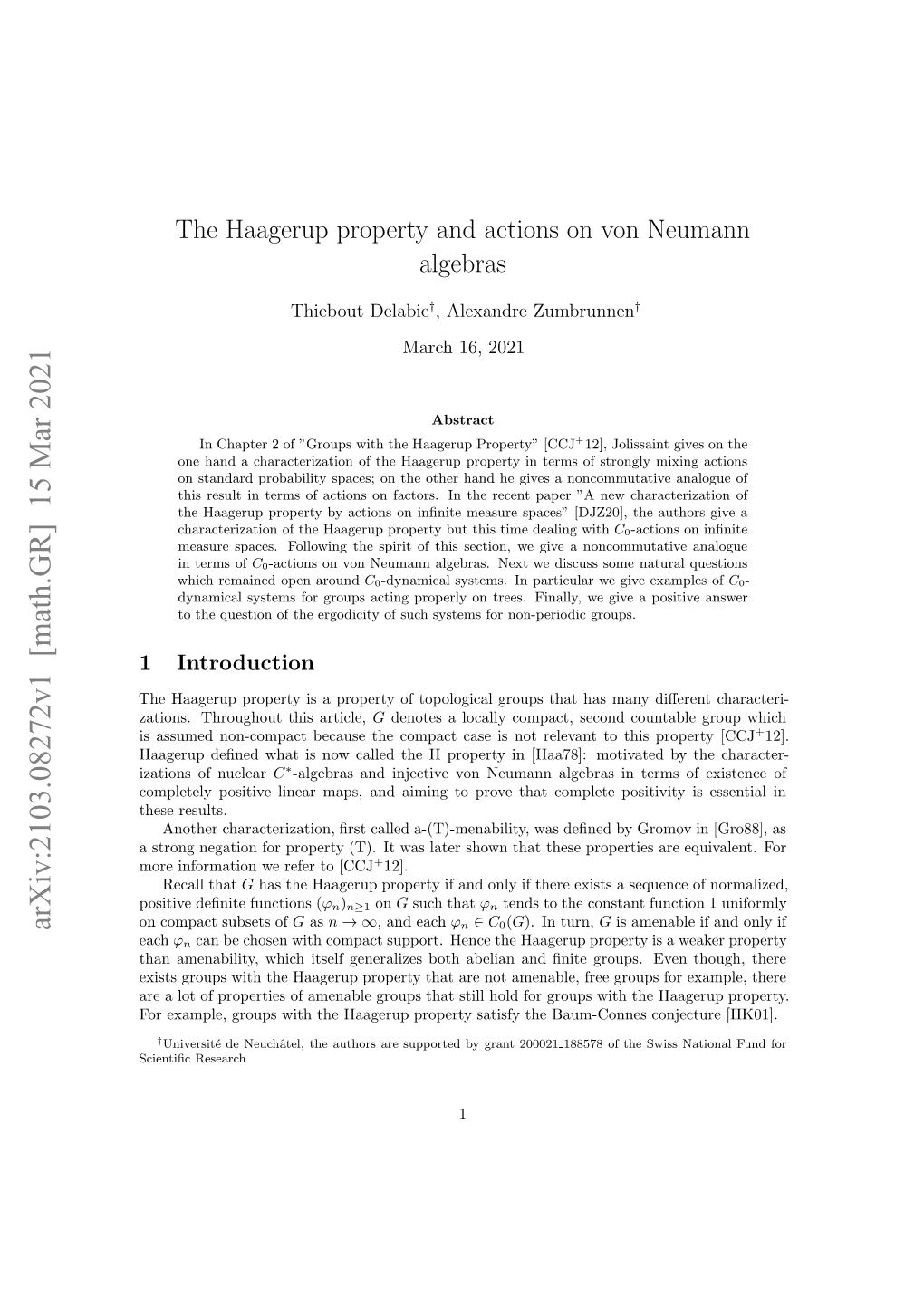 The Haagerup Property and Actions on Von Neumann Algebras