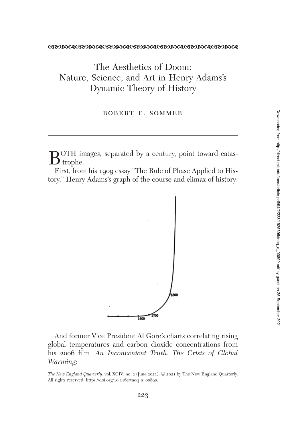Nature, Science, and Art in Henry Adams's Dynamic Theory of History