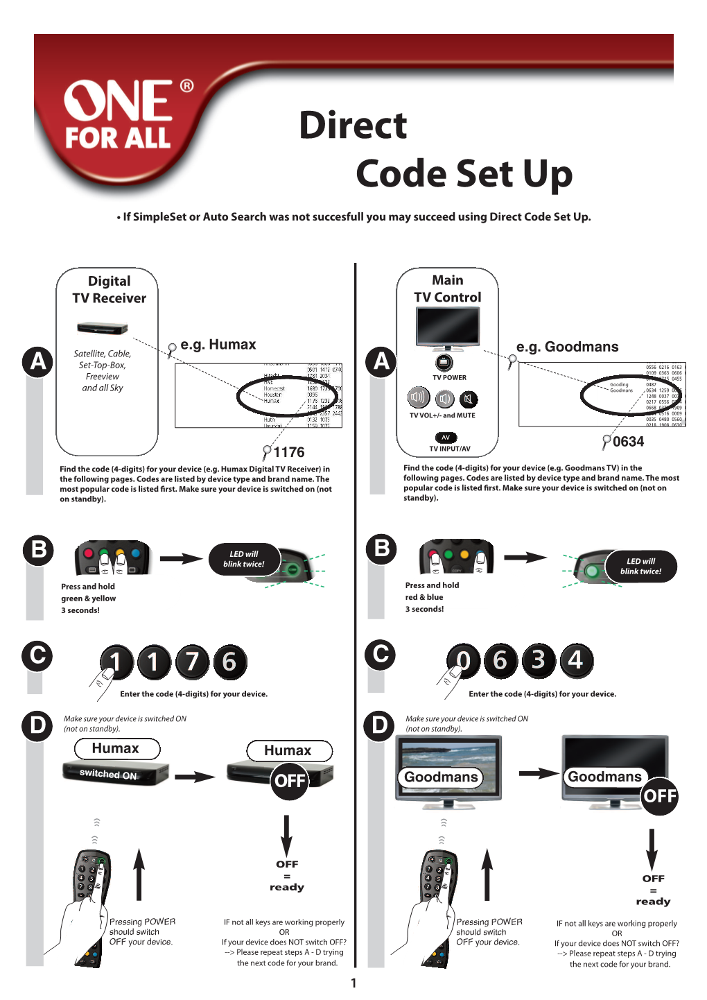 Direct Code Set Up