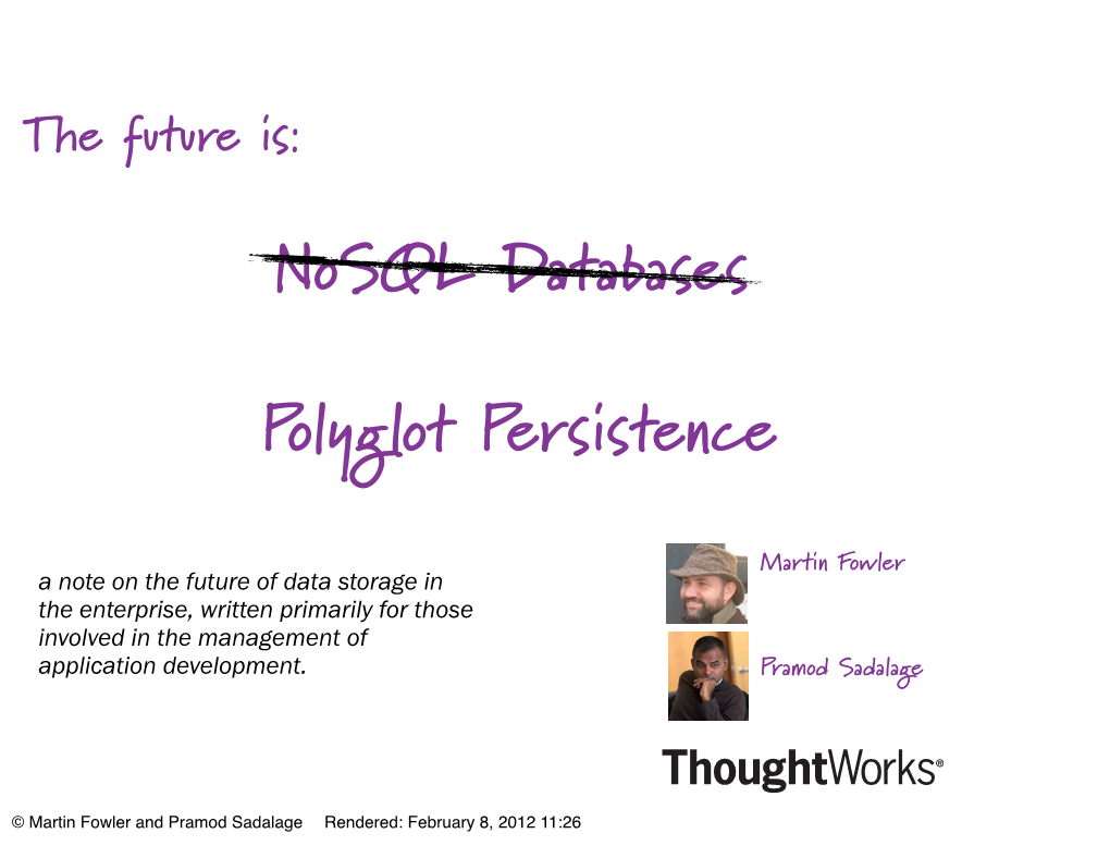 Nosql Databases Polyglot Persistence