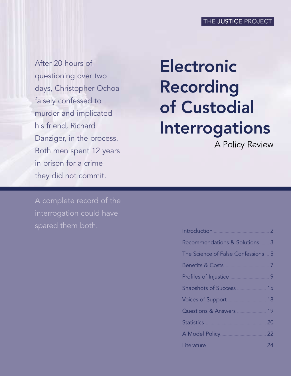 Electronic Recording of Custodial Interrogations