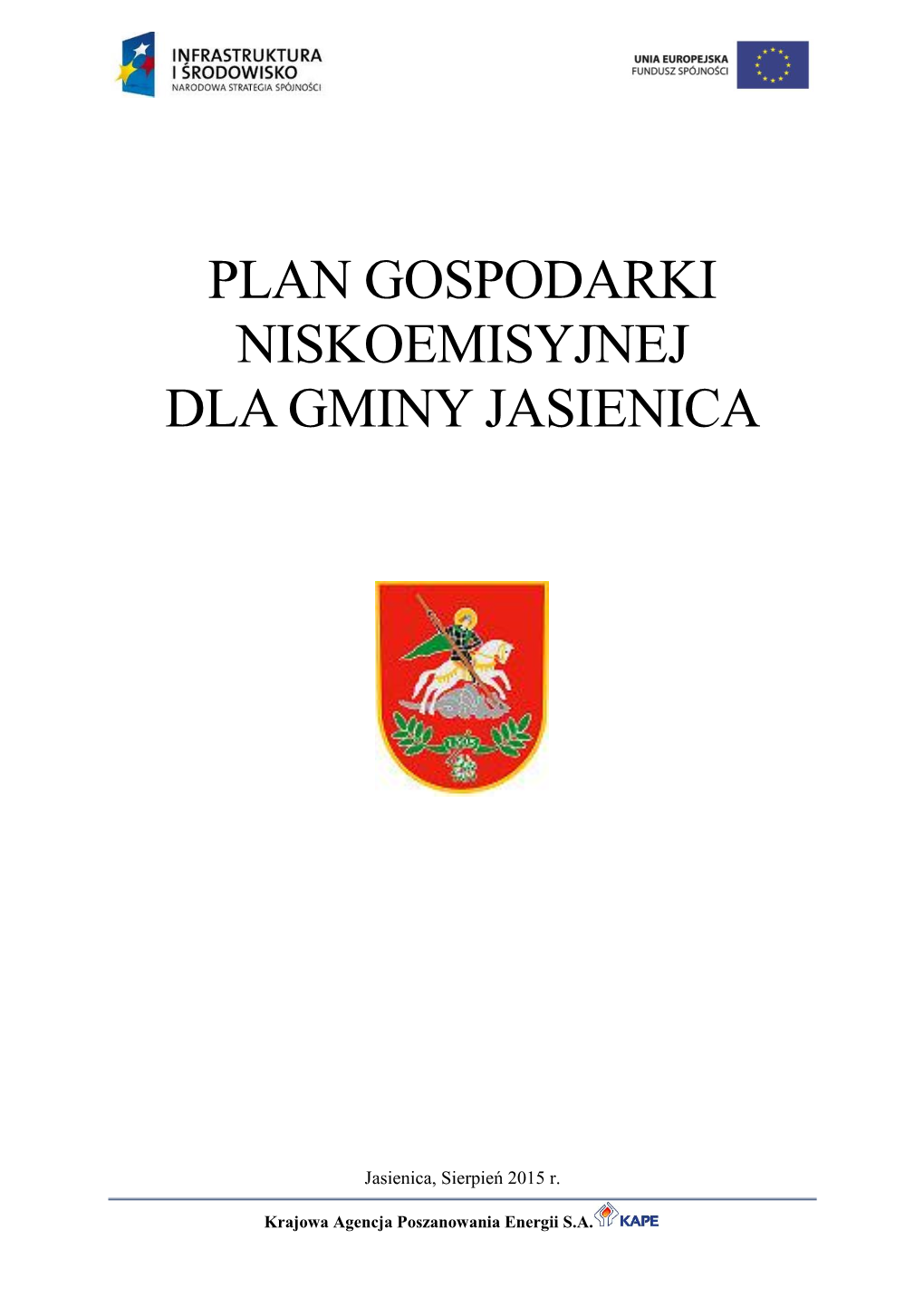 Plan Gospodarki Niskoemisyjnej Dla Gminy Jasienica