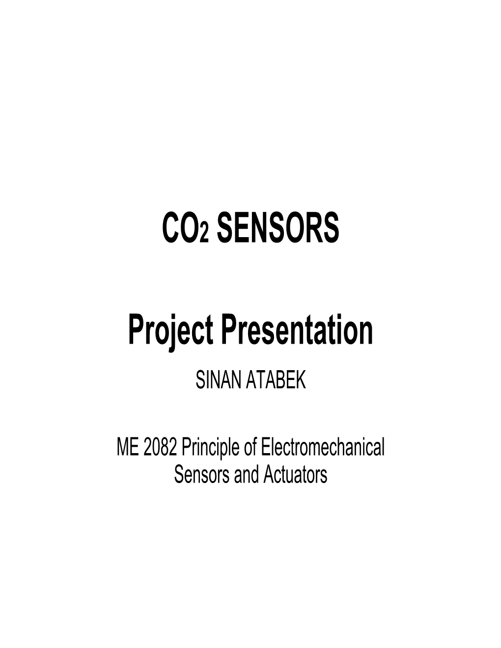 CO2 SENSORS Project Presentation