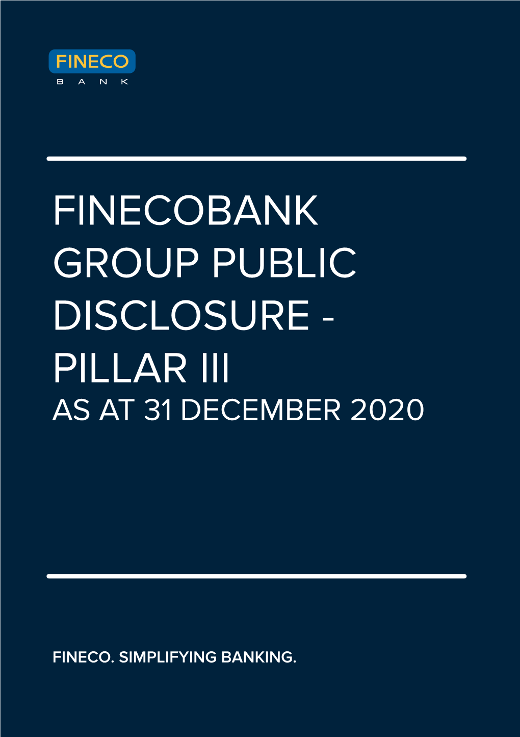 Pillar III Al 31 Dicembre 2019