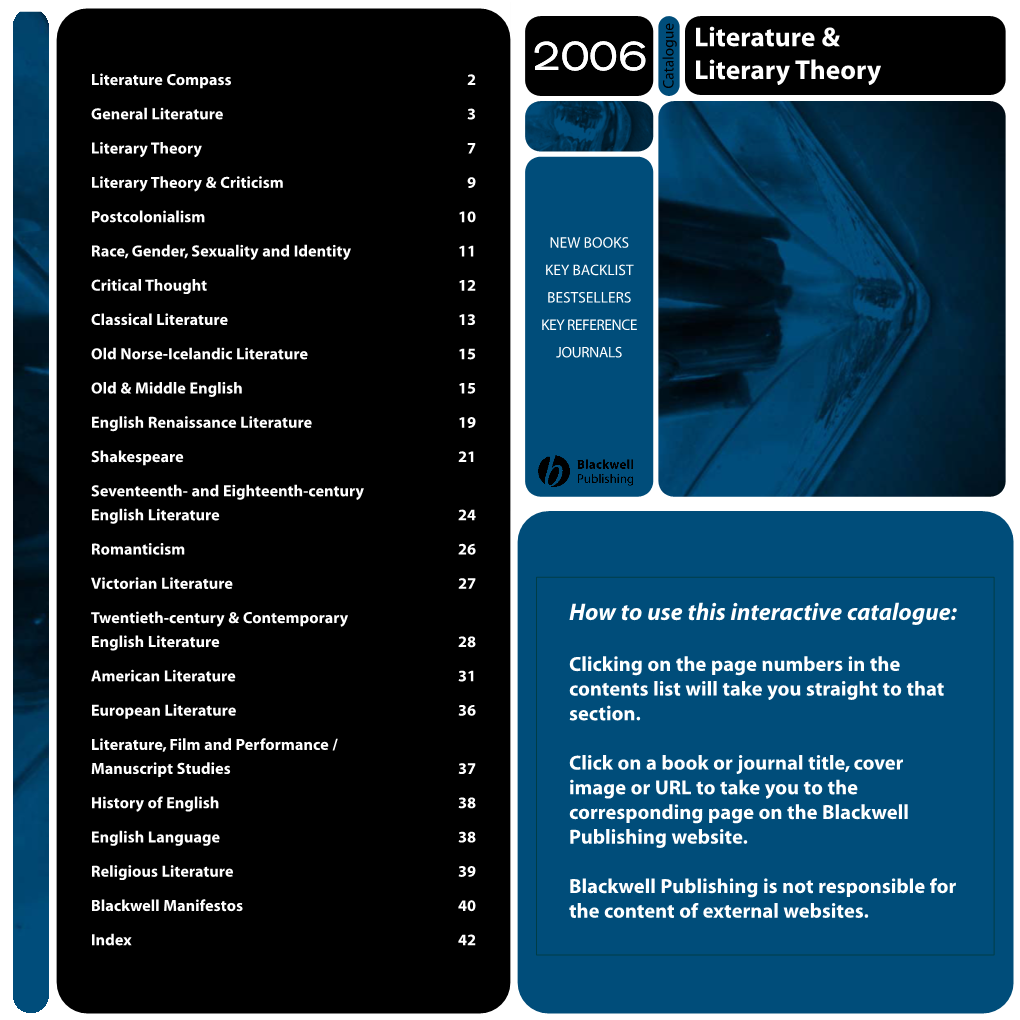 2006 Literature Cat.Qxp