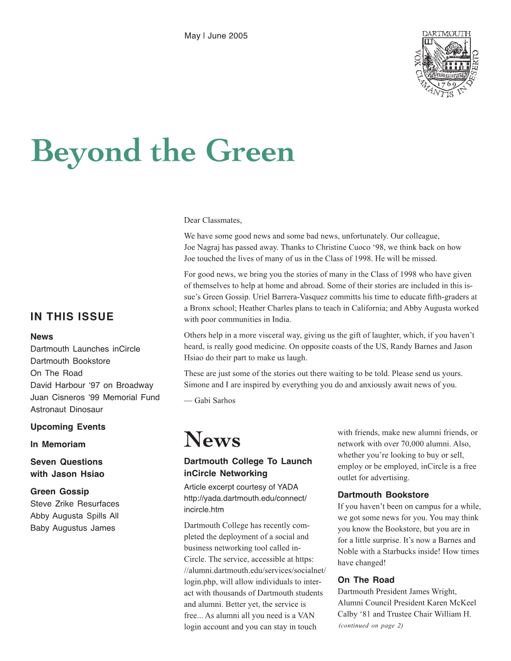 Beyond the Green