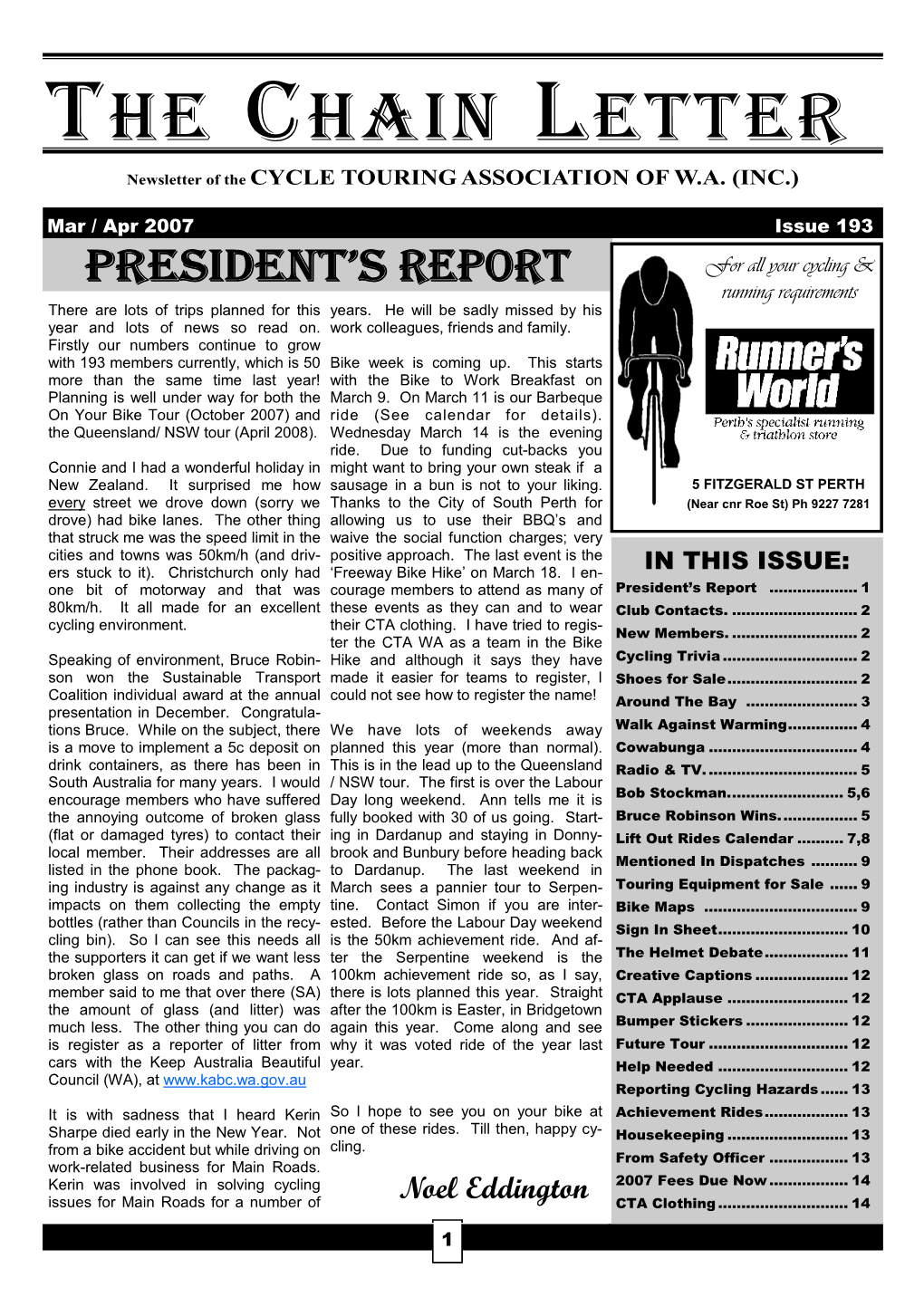 Mar-Apr 2007 Newsletter