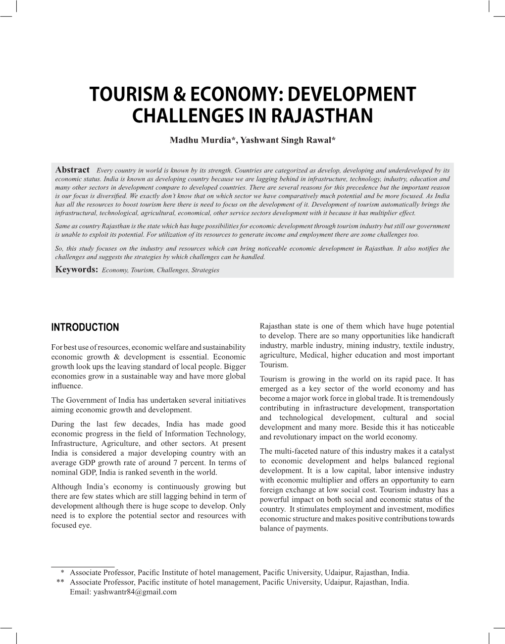 Tourism & Economy