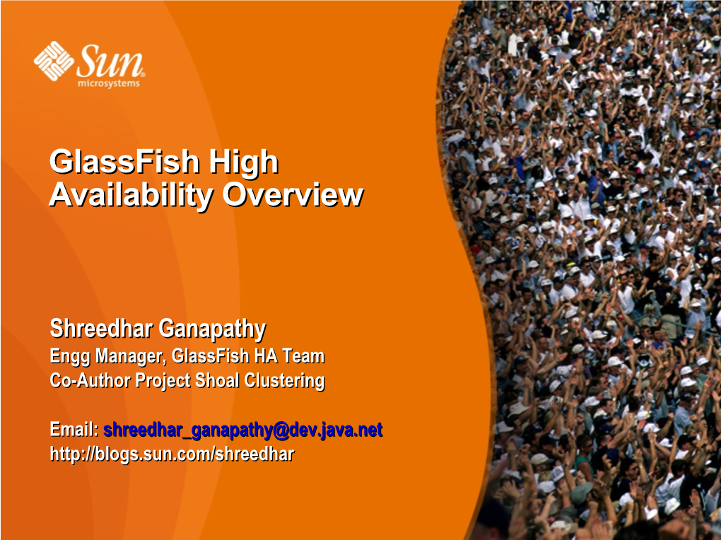 Glassfish High Availability Overview