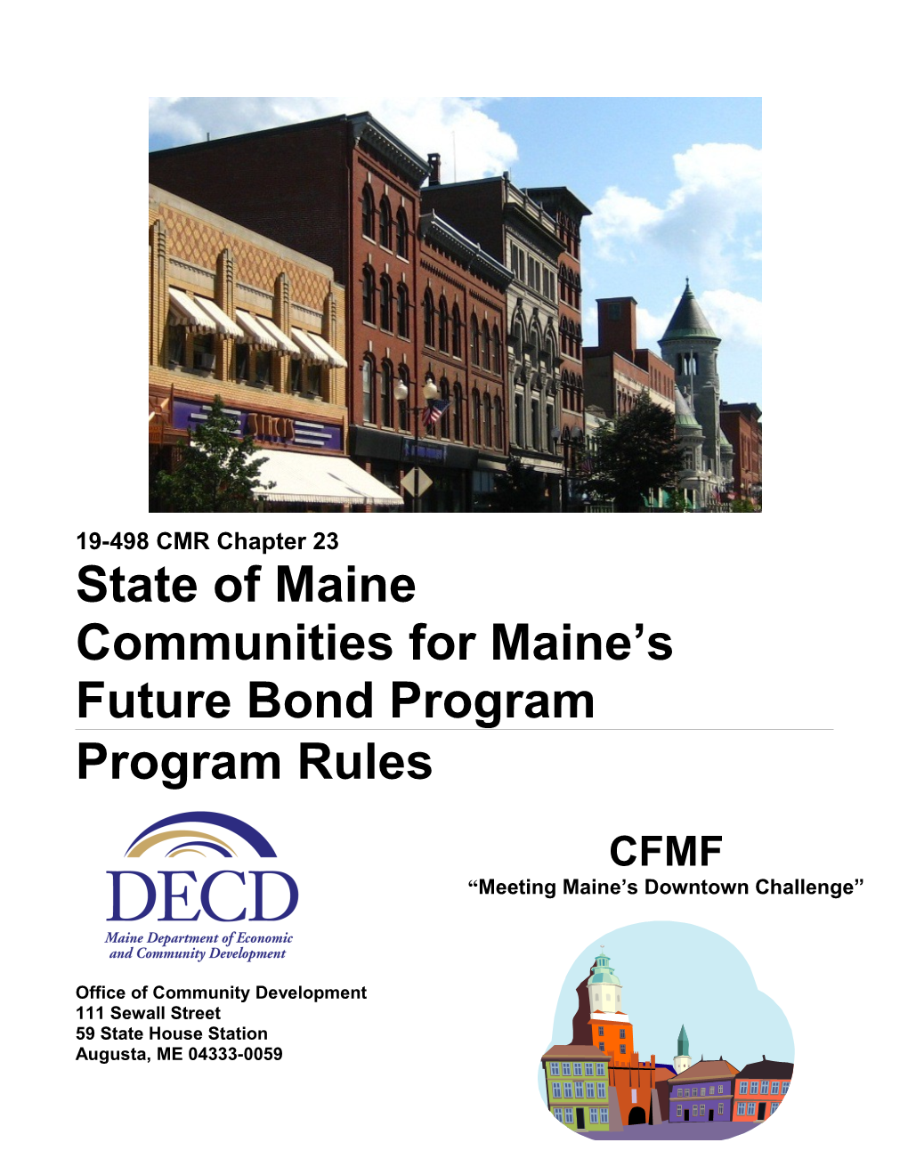 Maine Investment Trust Fund Rules for Application