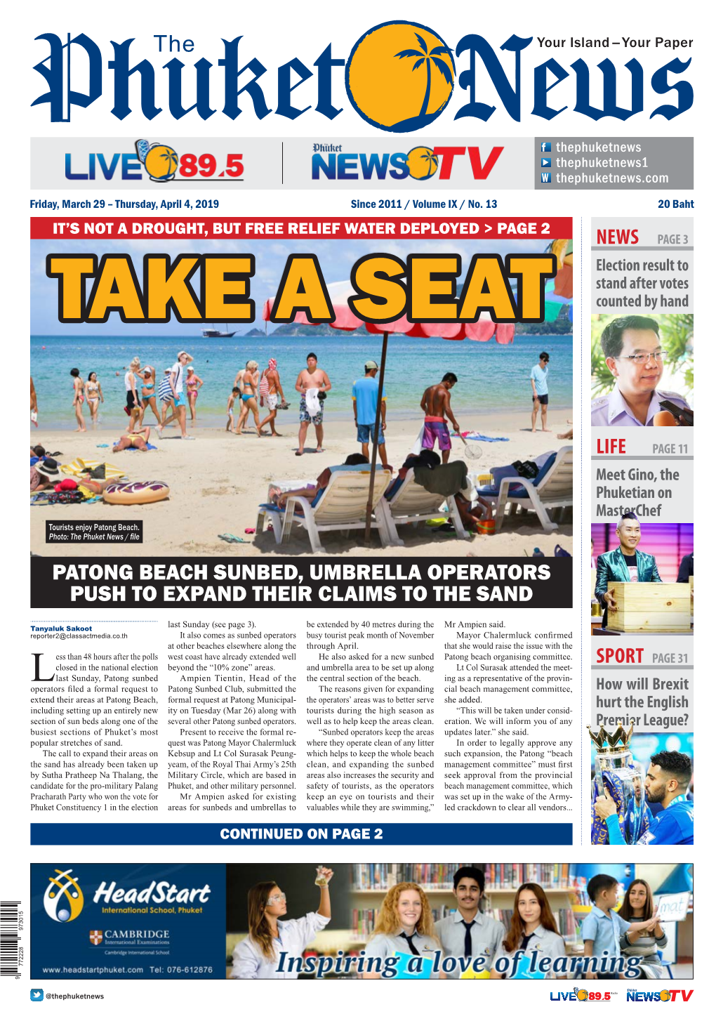 Patong Beach Sunbed, Umbrella Operators Push to Expand Their Claims to the Sand