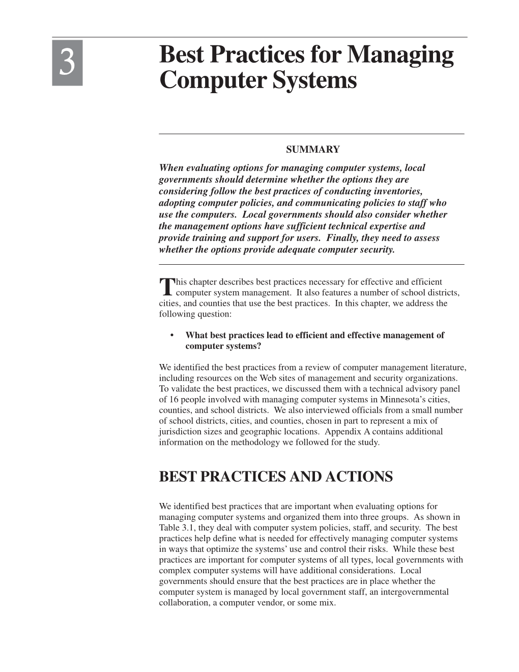 Best Practices for Managing Computer Systems