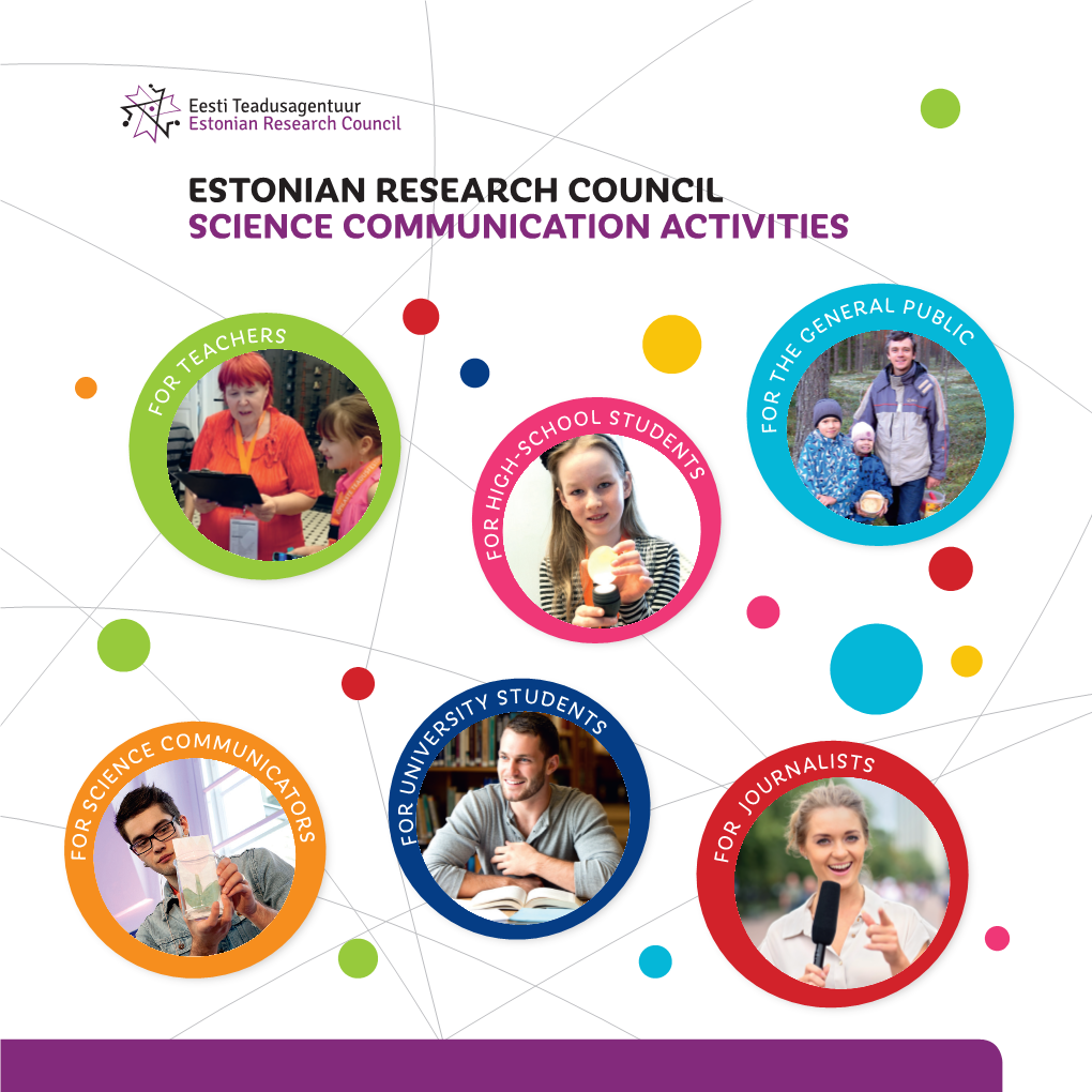 Estonian Research Council Science Communication Activities