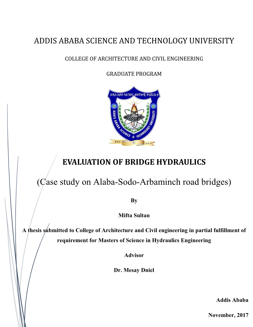 Case Study on Alaba-Sodo-Arbaminch Road Bridges