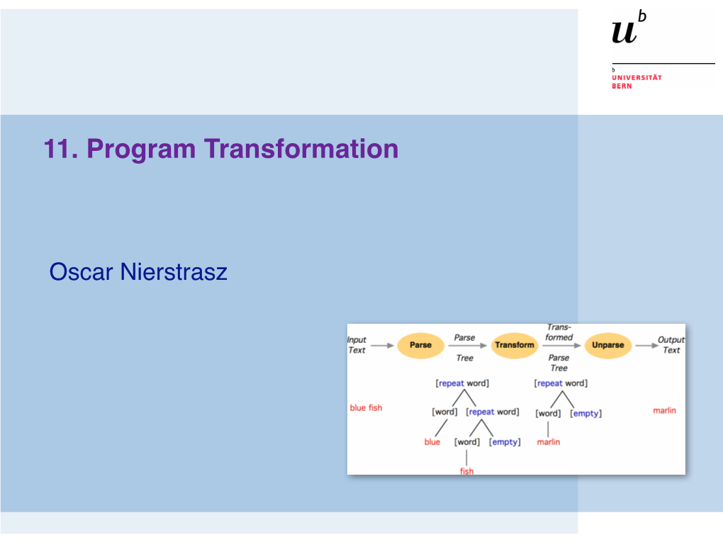 11. Program Transformation