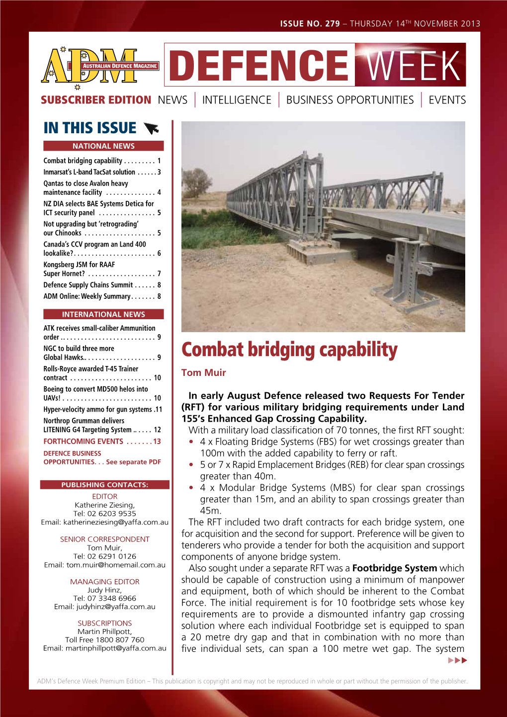Combat Bridging Capability