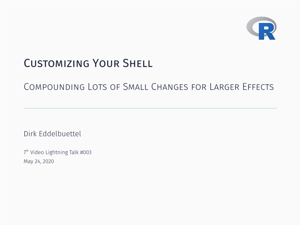 Customizing Your Shell