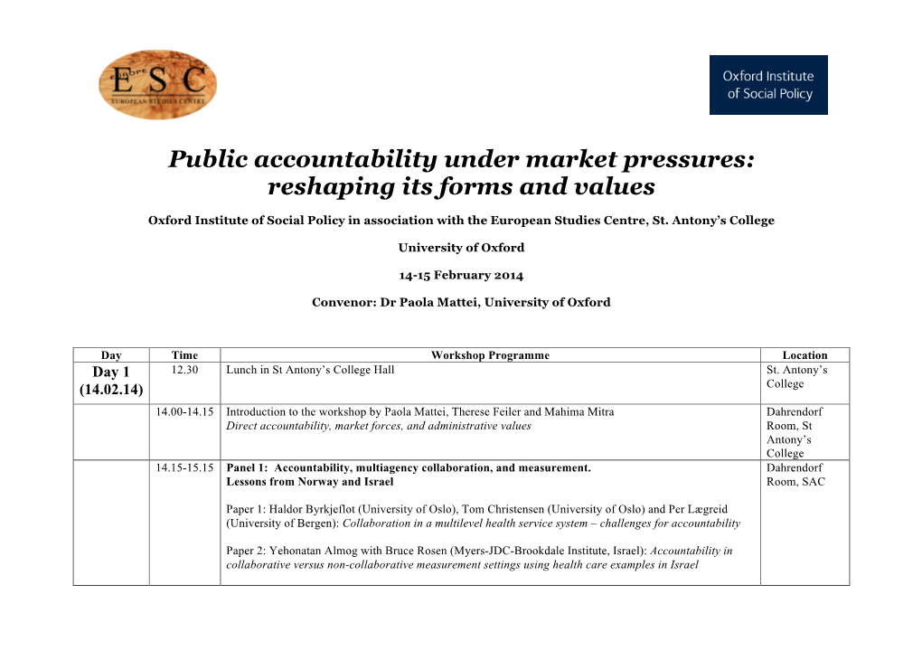 Public Accountability Under Market Pressures: Reshaping Its Forms and Values