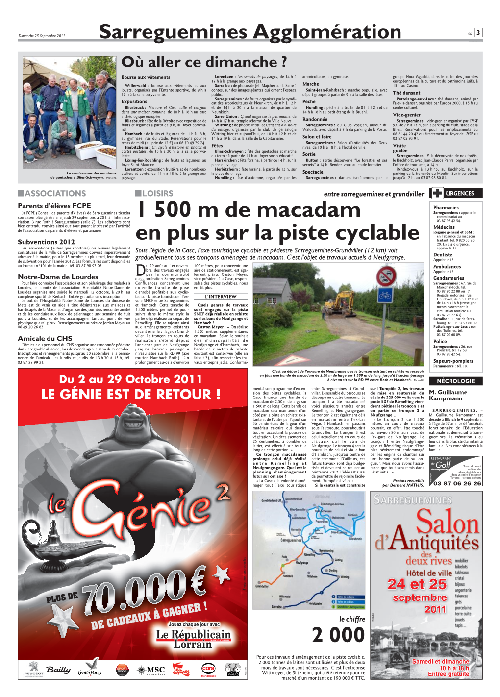 1 500 M De Macadam En Plus Sur La Piste Cyclable