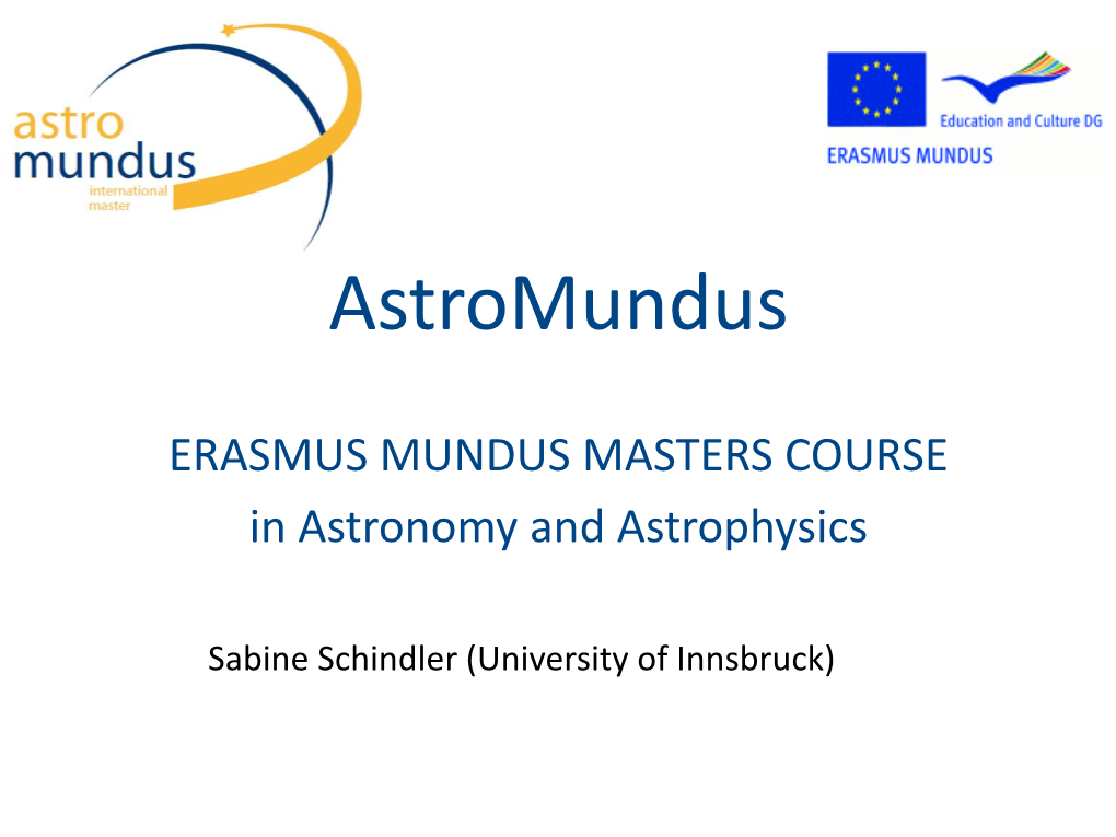 Astromundus Scientific Advisory Board Meeting