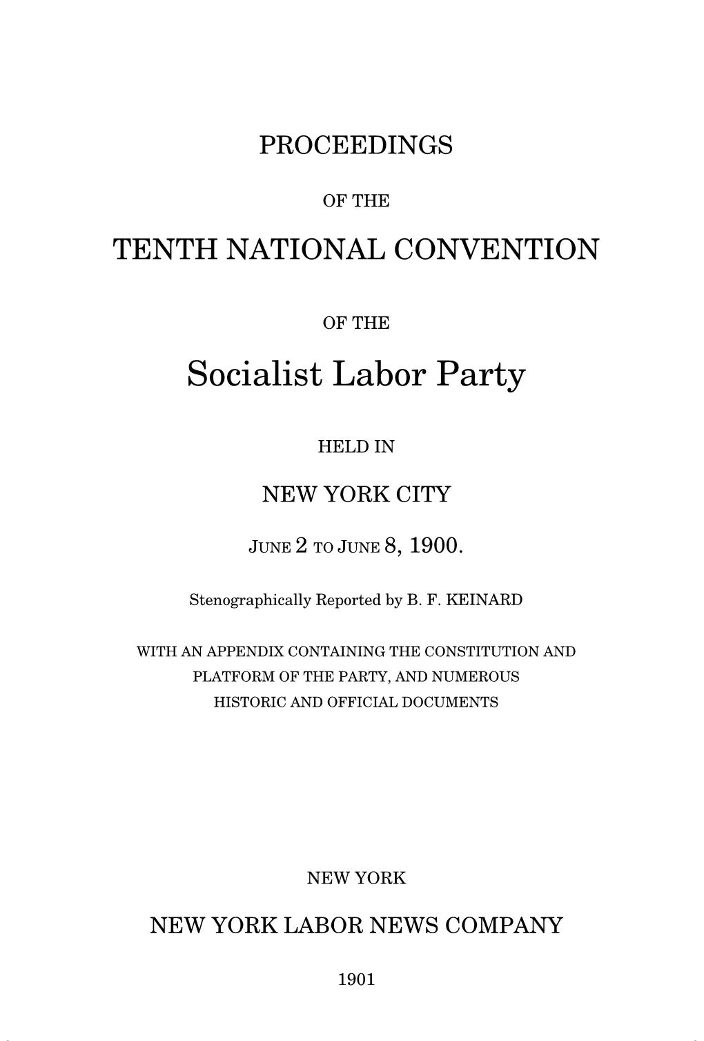 Socialist Labor Party