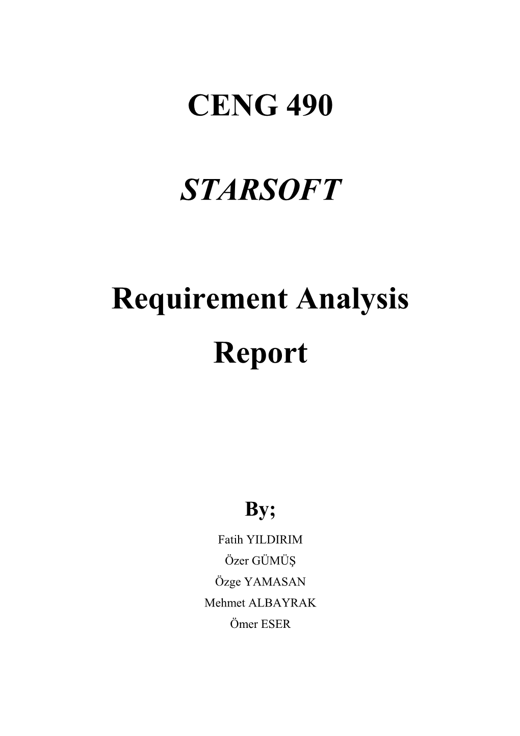 Requirement Analysis Report