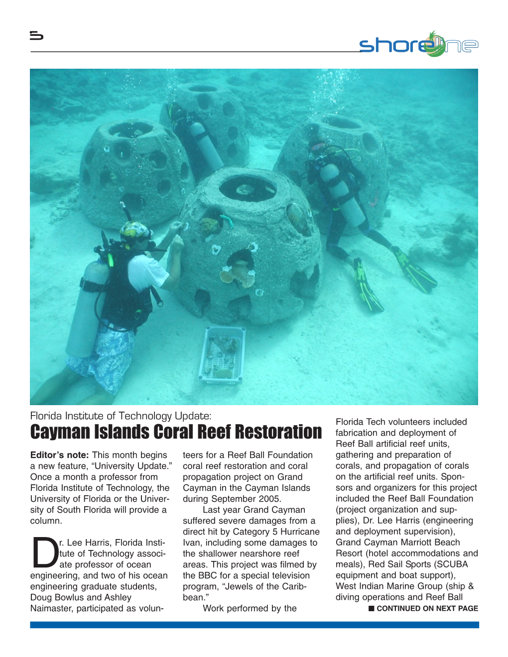 Cayman Islands Coral Reef Restoration