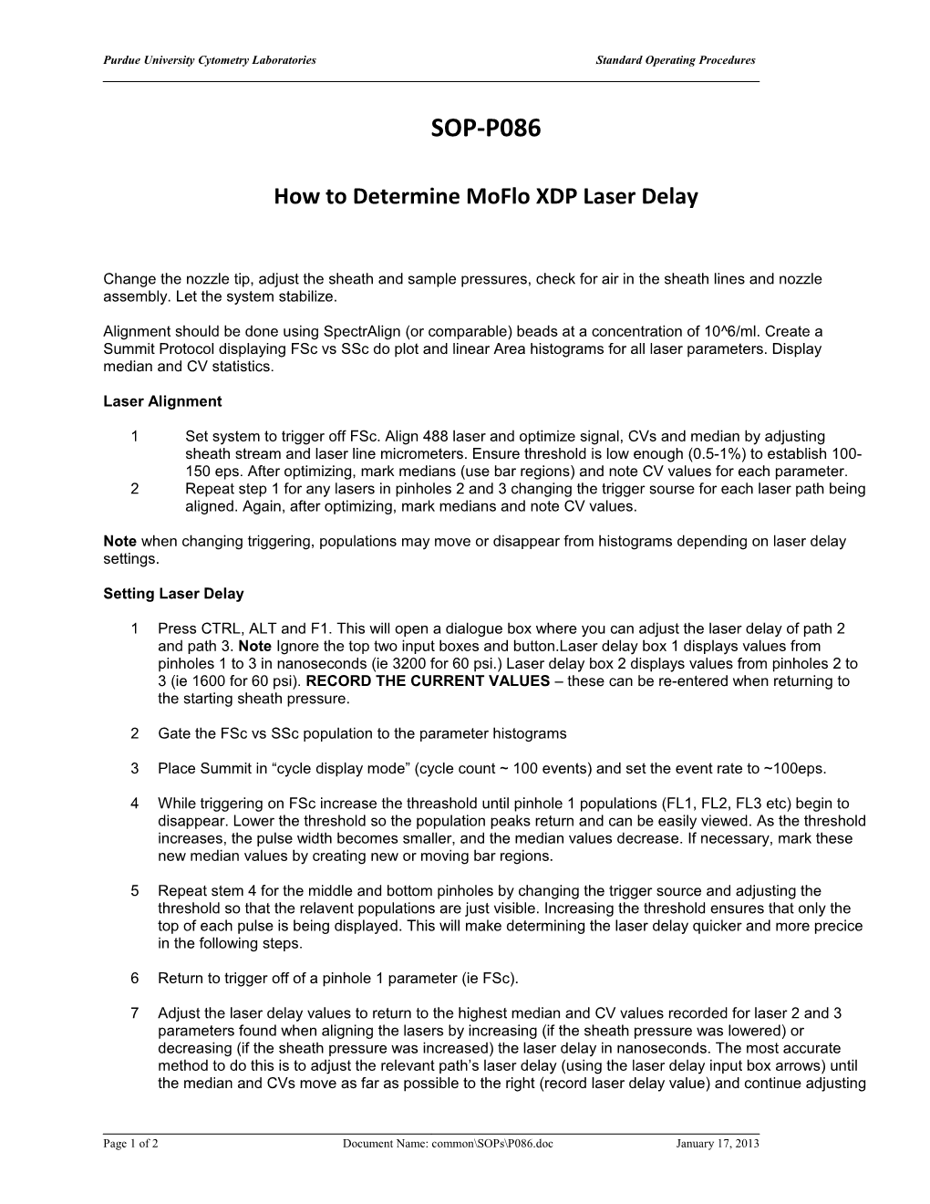 Standard Operating Procedures s14