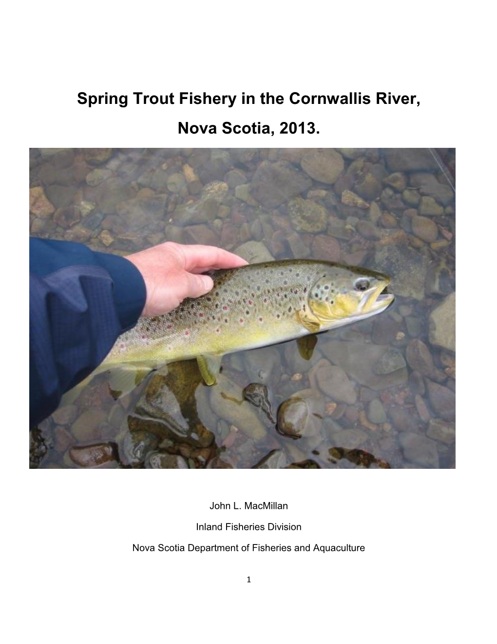 Cornwallis River Sea Trout Fishery