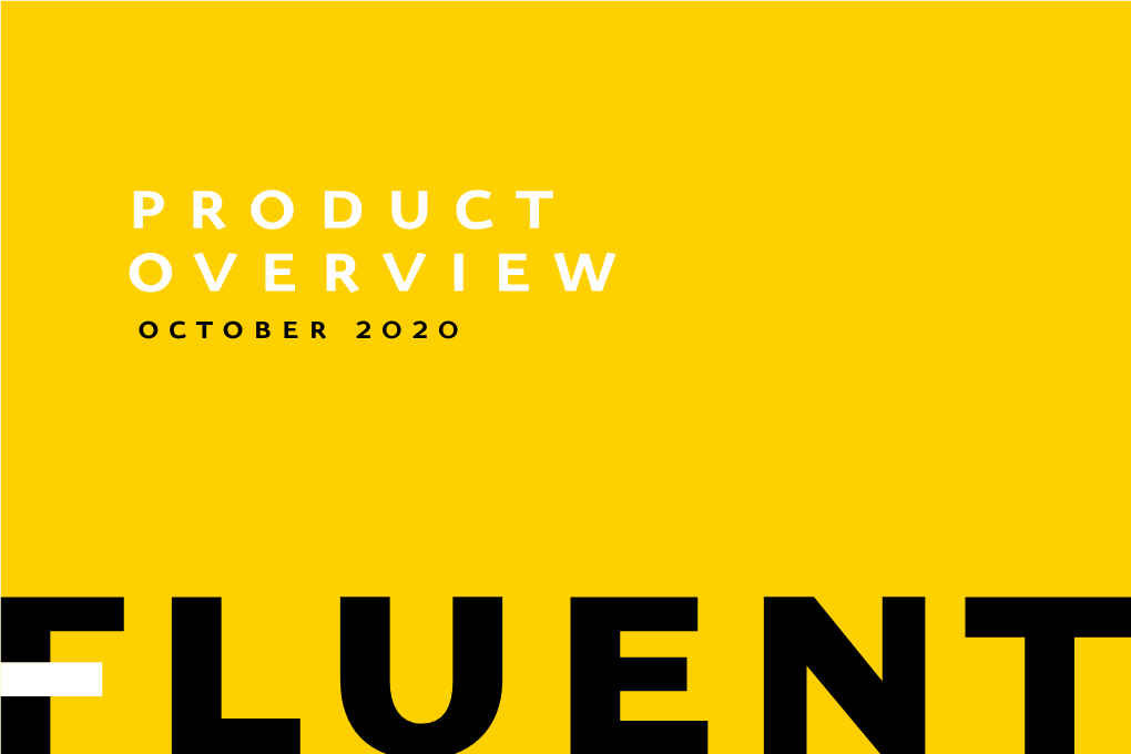 Product Overview October 2020