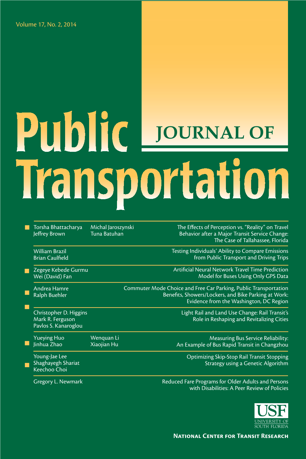 Journal of Public Transportation, 17.2