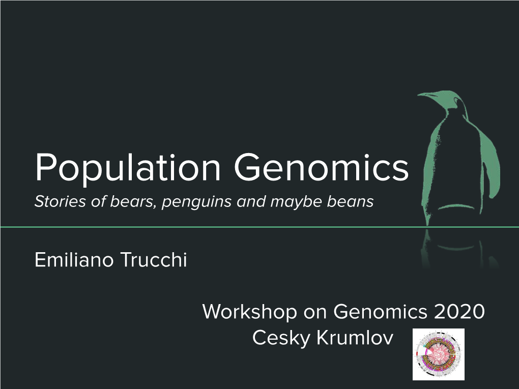 Population Genomics Stories of Bears, Penguins and Maybe Beans