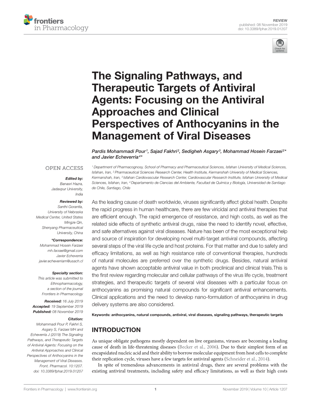 The Signaling Pathways, and Therapeutic Targets of Antiviral