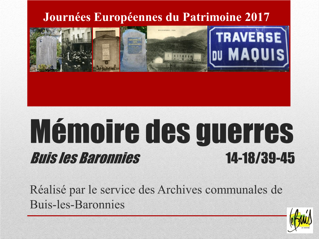 Visite Des Lieux De Memoire 14-18 39-45