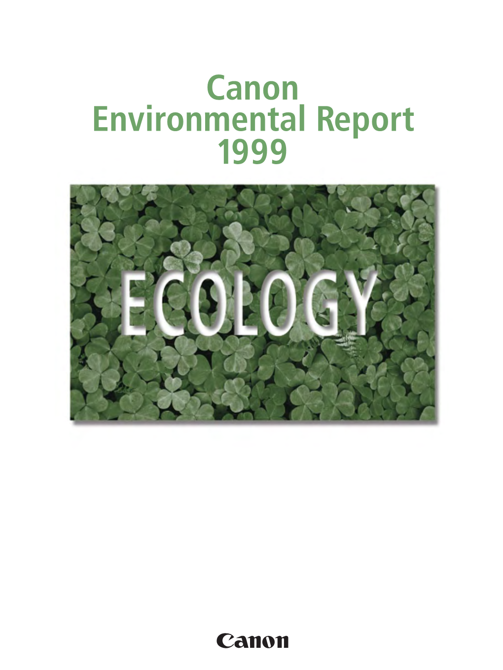 Canon Environmental Report 1999