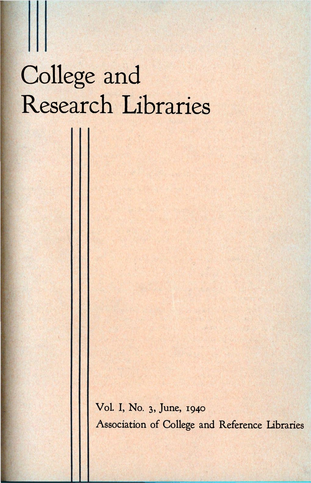 College and Research Libraries