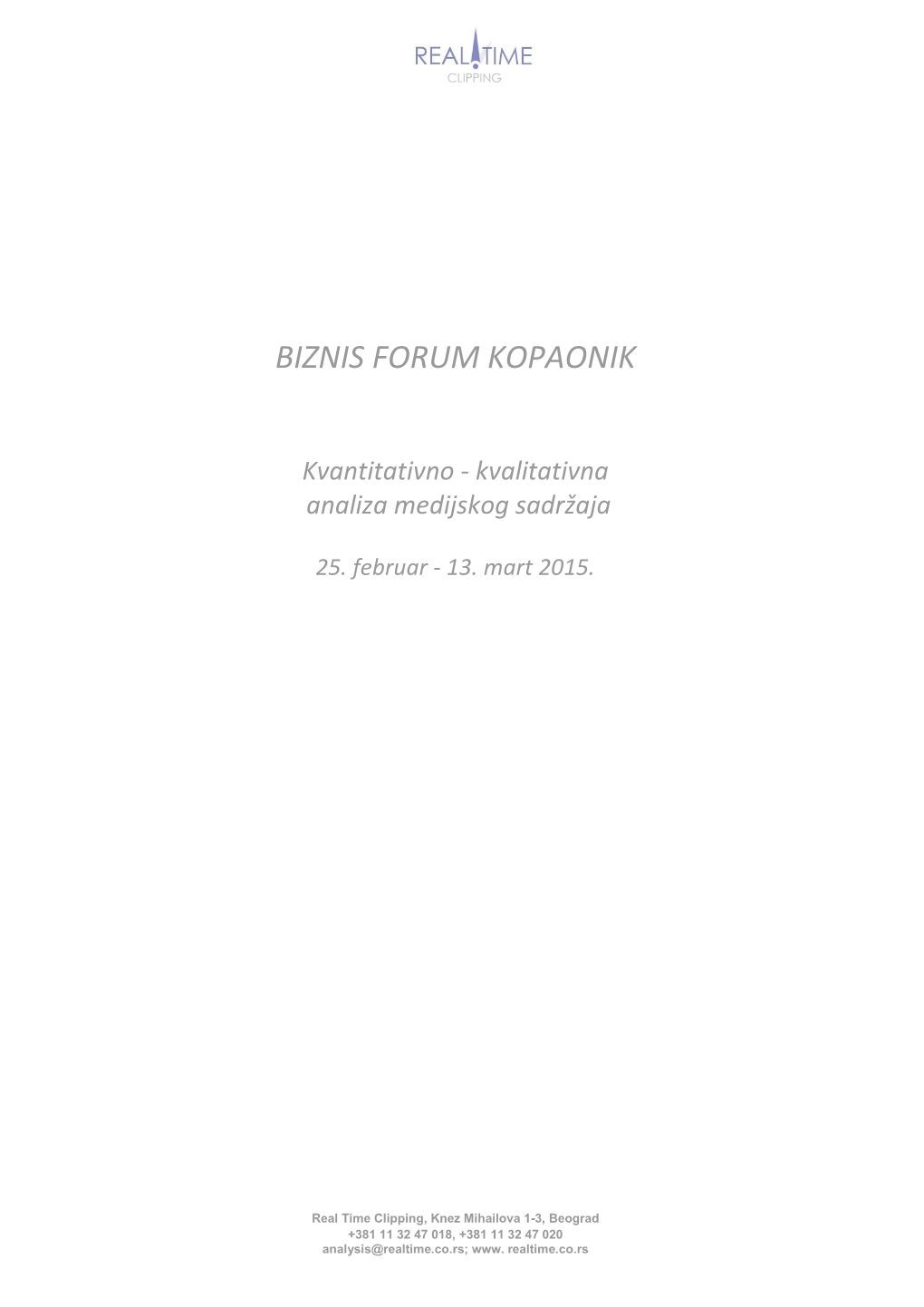 Biznis Forum Kopaonik