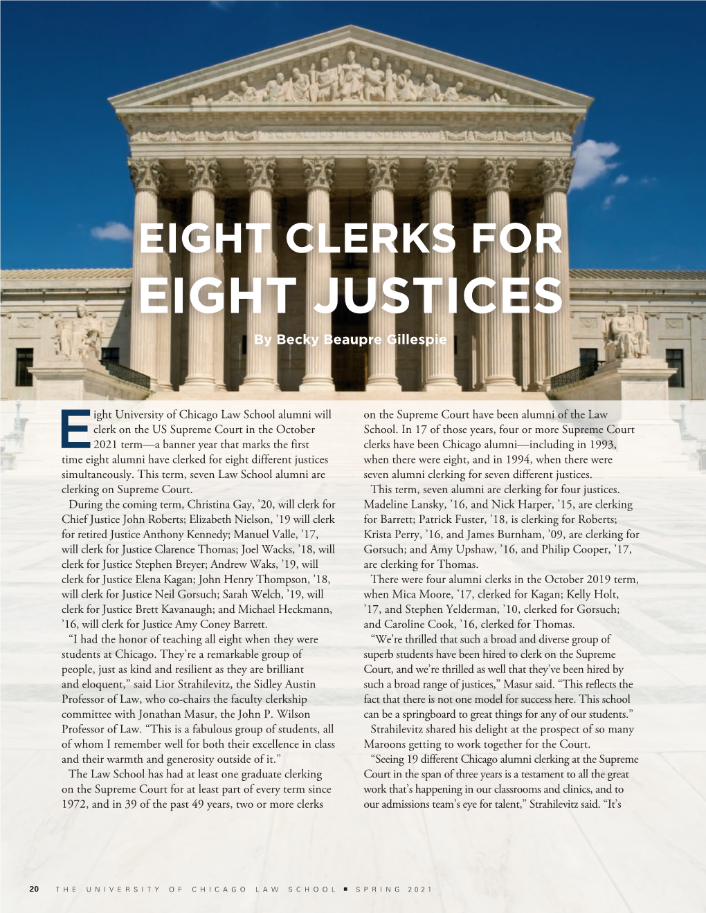 EIGHT JUSTICES by Becky Beaupre Gillespie