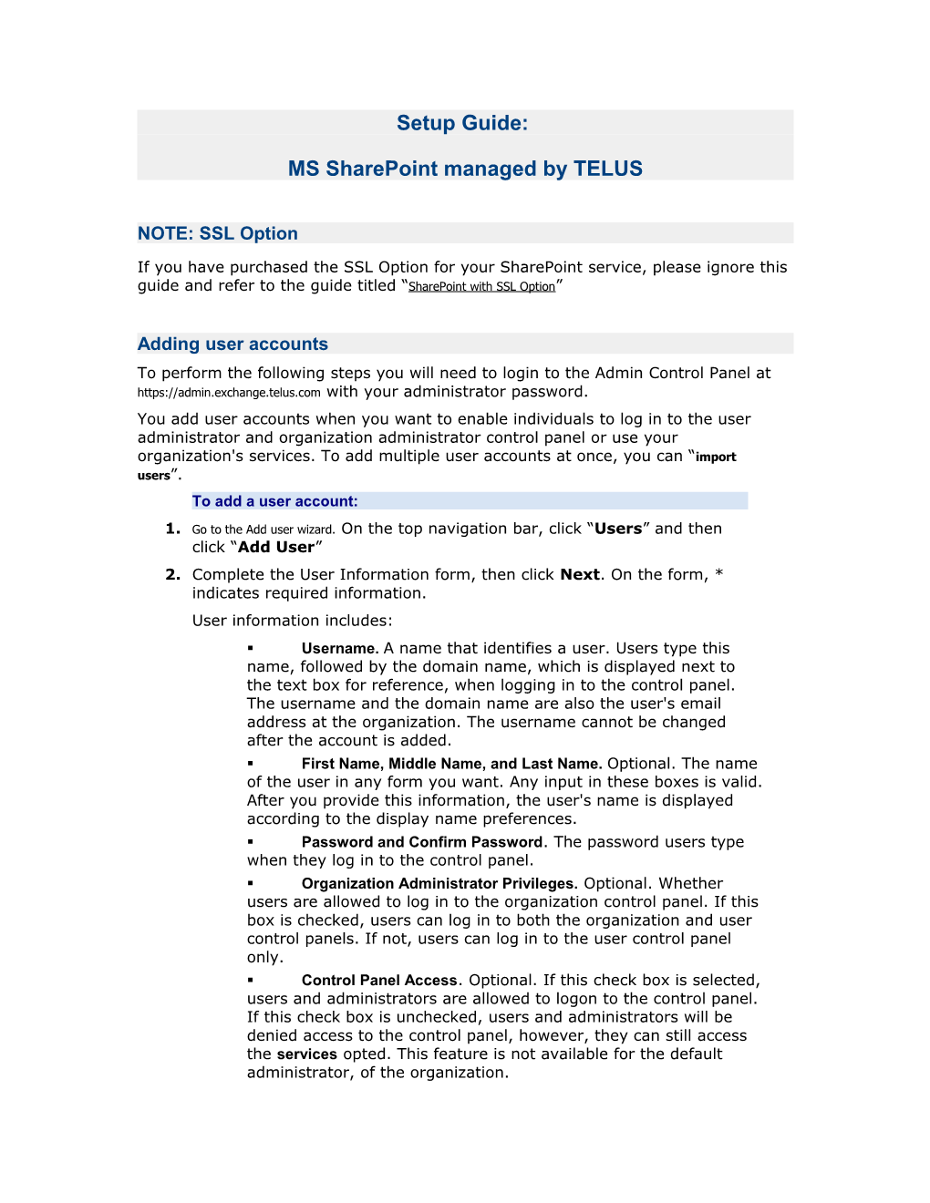 Sharepoint with SSL - Setup Guide