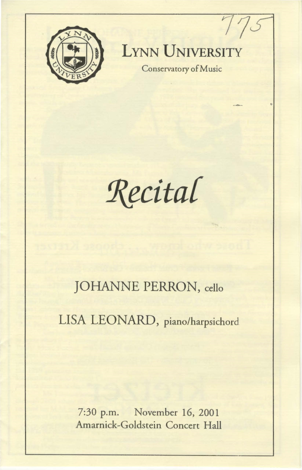 2001-2002 Recital-Johanne Perron