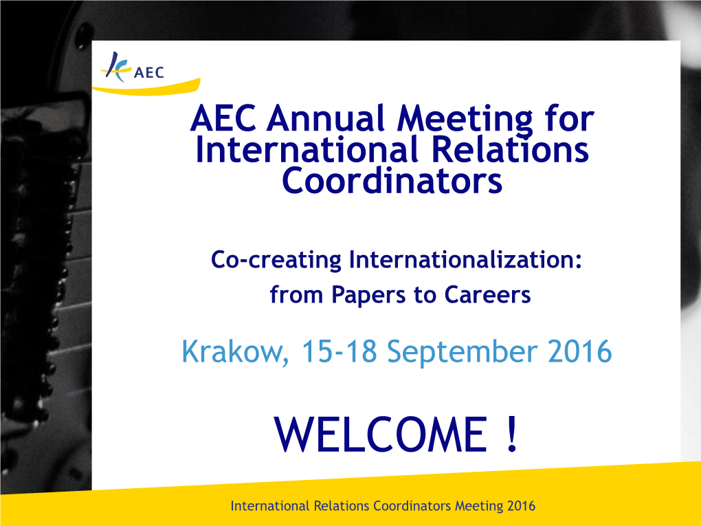 AEC Annual Meeting for International Relations Coordinators